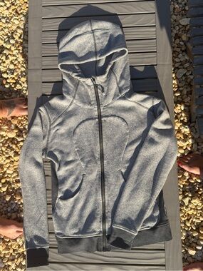Lululemon Heather Gray Zip-Up Hoodie